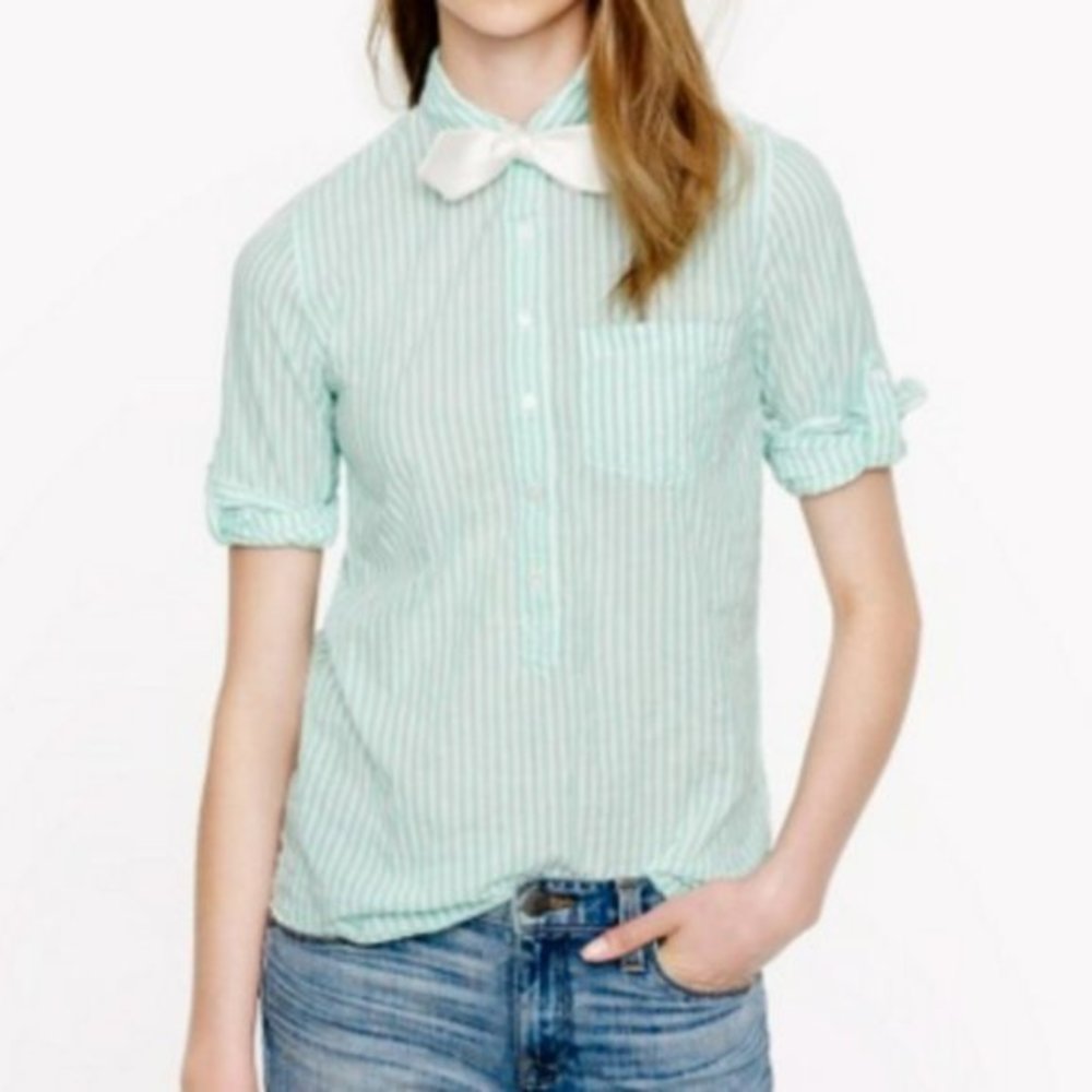 J. CREW Camp popover shirt in stripe